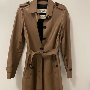 Burberry Faux Leather Trench